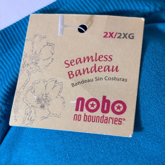 NOBO Seamless Bandeau Bra Tube Top Strapless Ribbed Padded Versatile Comfort 2X - Picture 8 of 10